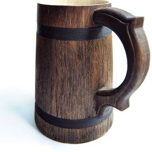 Authentic 23oz Natural Oak Wood German Beer Mug - Great Gift!!!